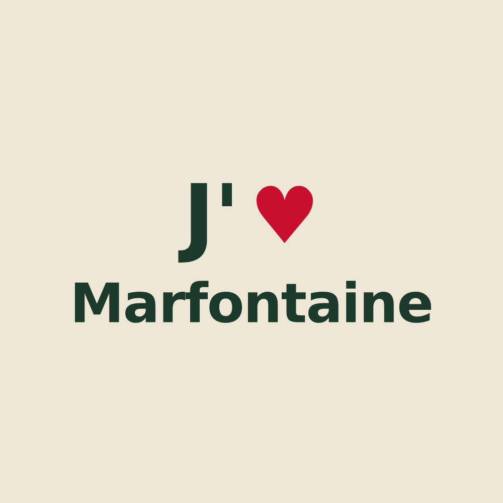 Tote bag personnalisé Marfontaine — design J'aime Marfontaine