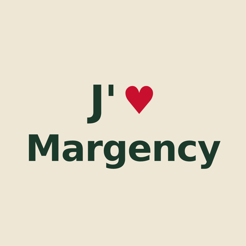 Tote bag personnalisé Margency — design J'aime Margency