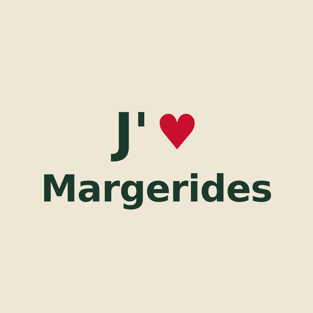 Tote bag personnalisé Margerides — design J'aime Margerides
