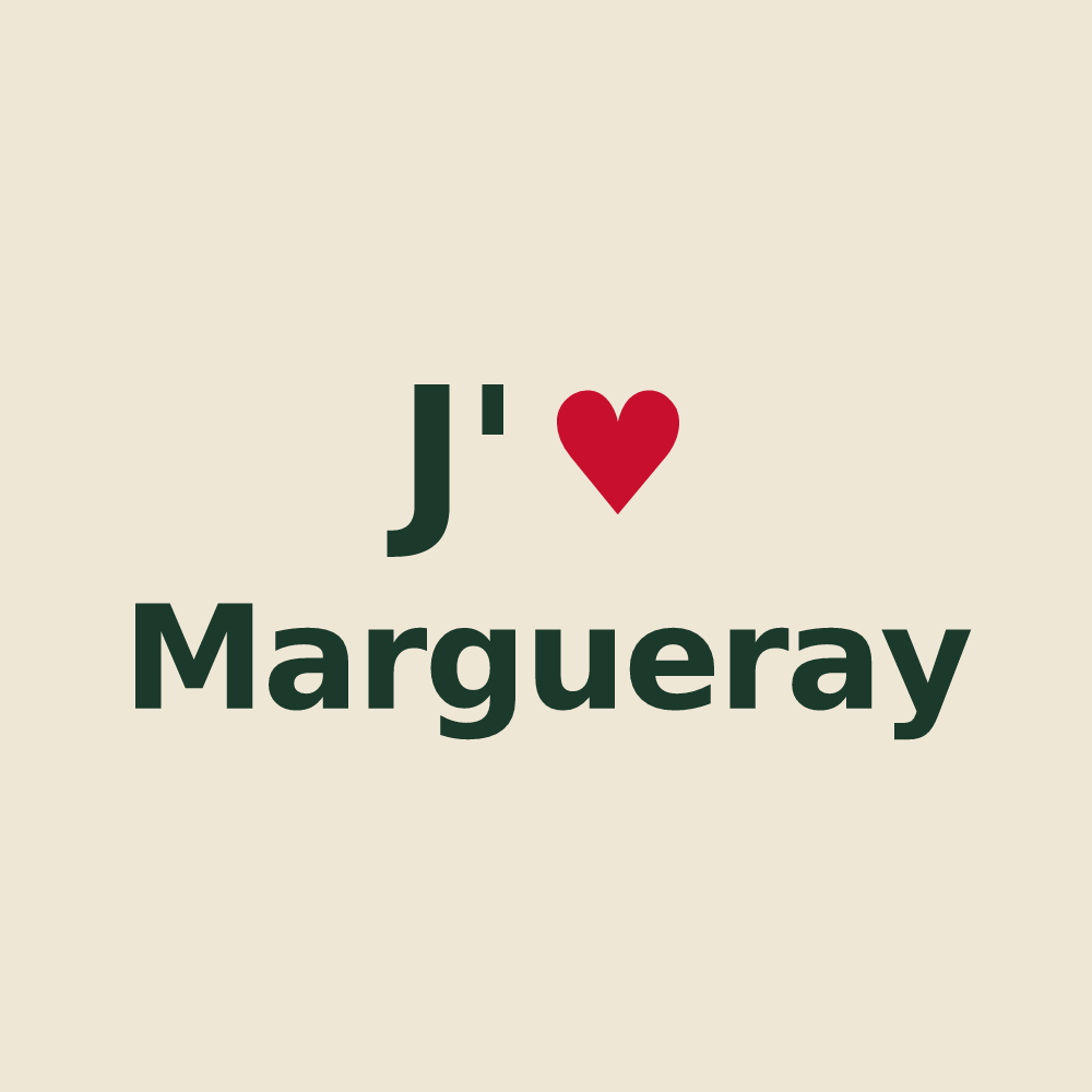 Tote bag personnalisé Margueray — design J'aime Margueray