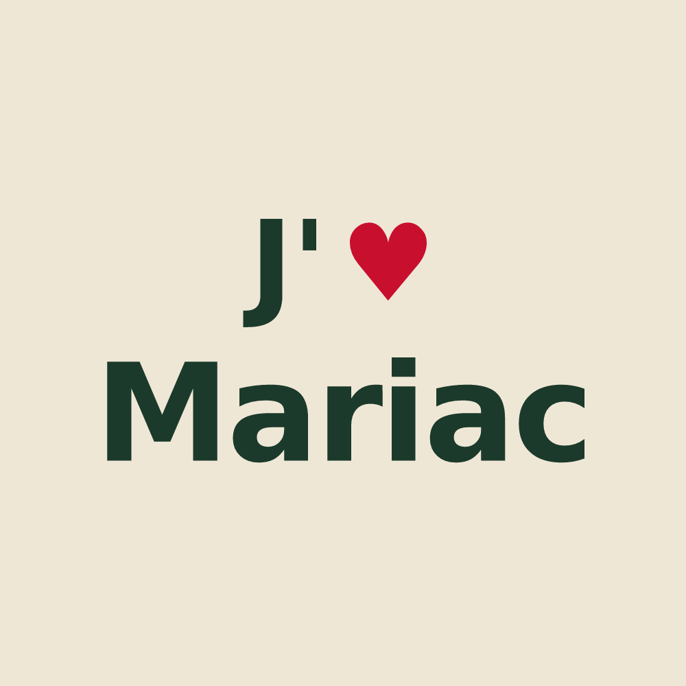 Tote bag personnalisé Mariac — design J'aime Mariac