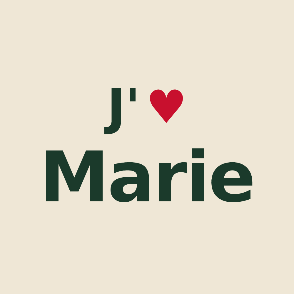 Tote bag personnalisé Marie — design J'aime Marie