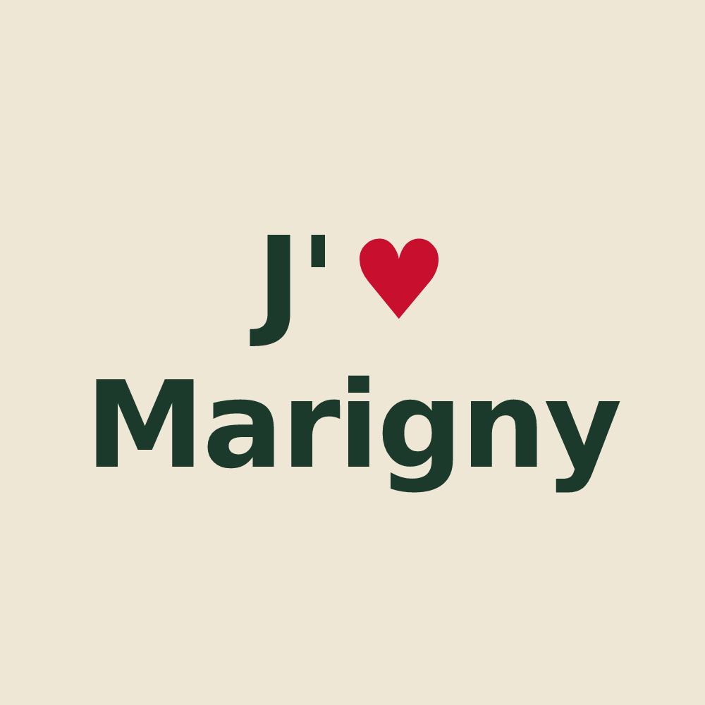Tote bag personnalisé Marigny — design J'aime Marigny