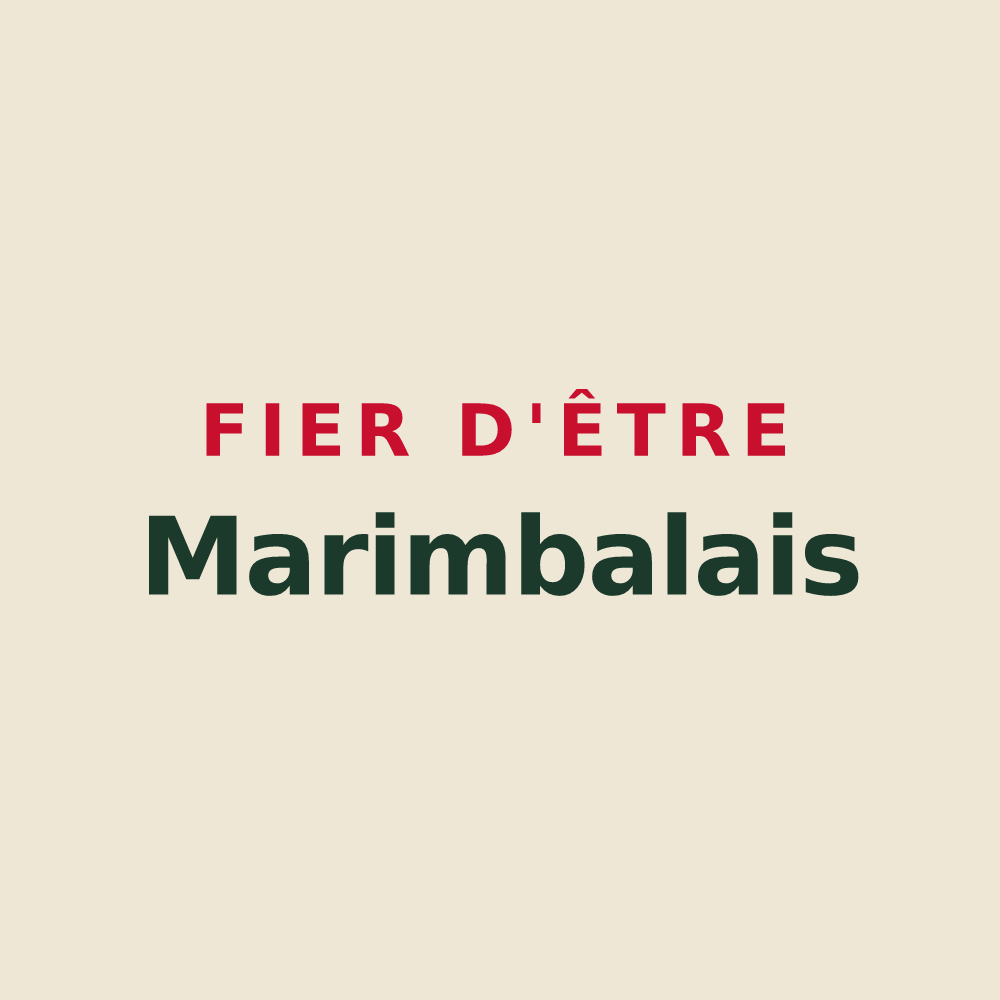Tote bag « Fier d'être Marimbalais » — design pour Marimbault