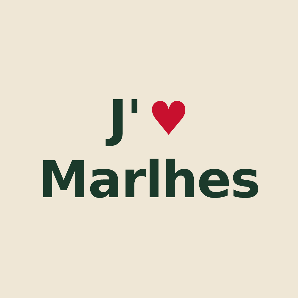 Tote bag personnalisé Marlhes — design J'aime Marlhes