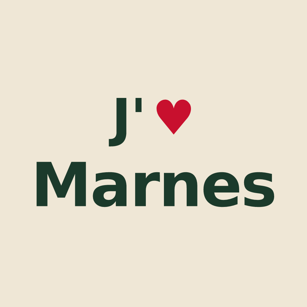 Tote bag personnalisé Marnes — design J'aime Marnes