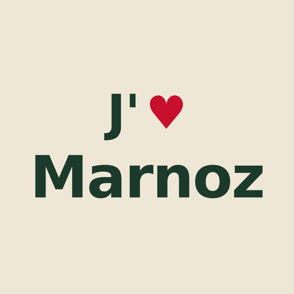 Tote bag personnalisé Marnoz — design J'aime Marnoz