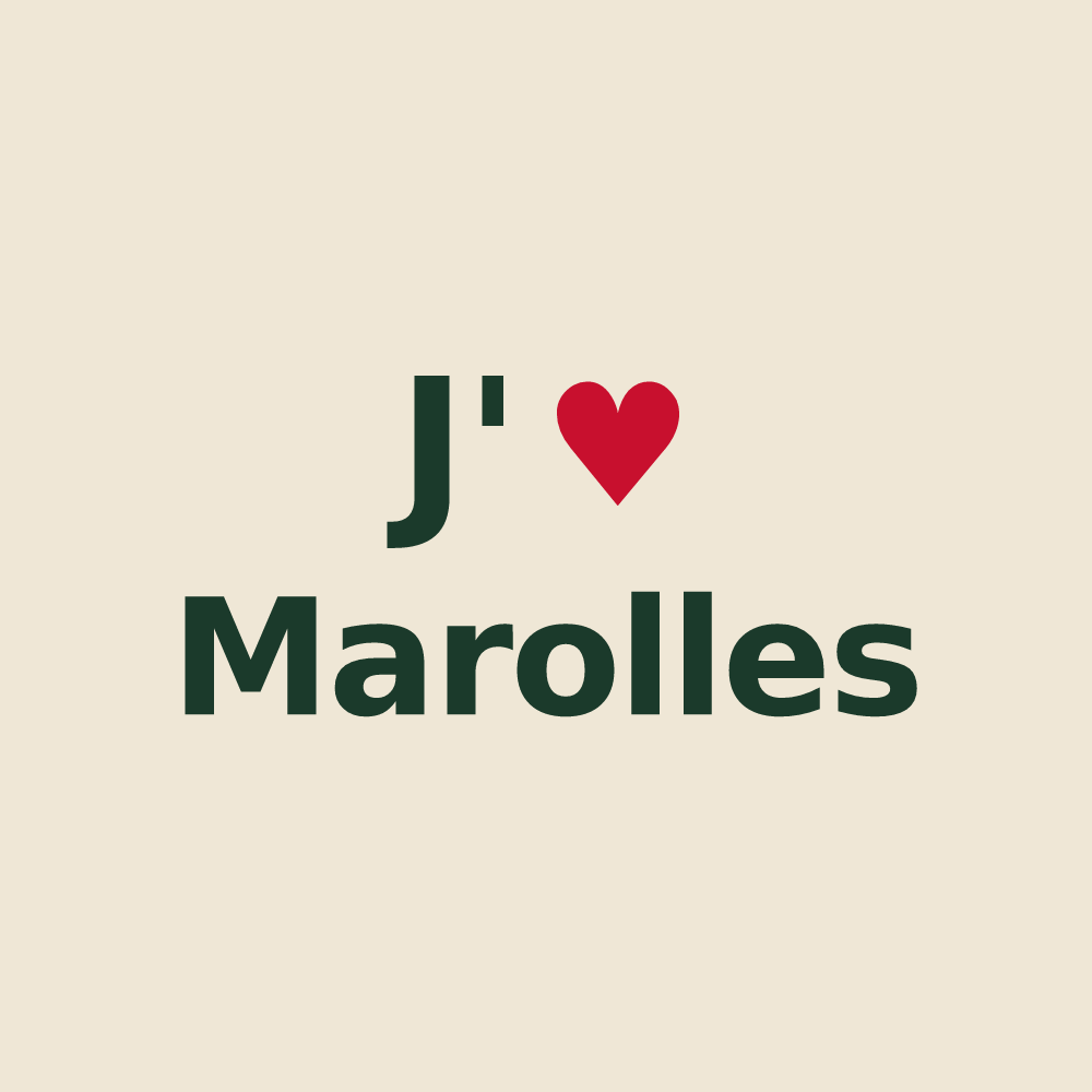 Tote bag personnalisé Marolles — design J'aime Marolles
