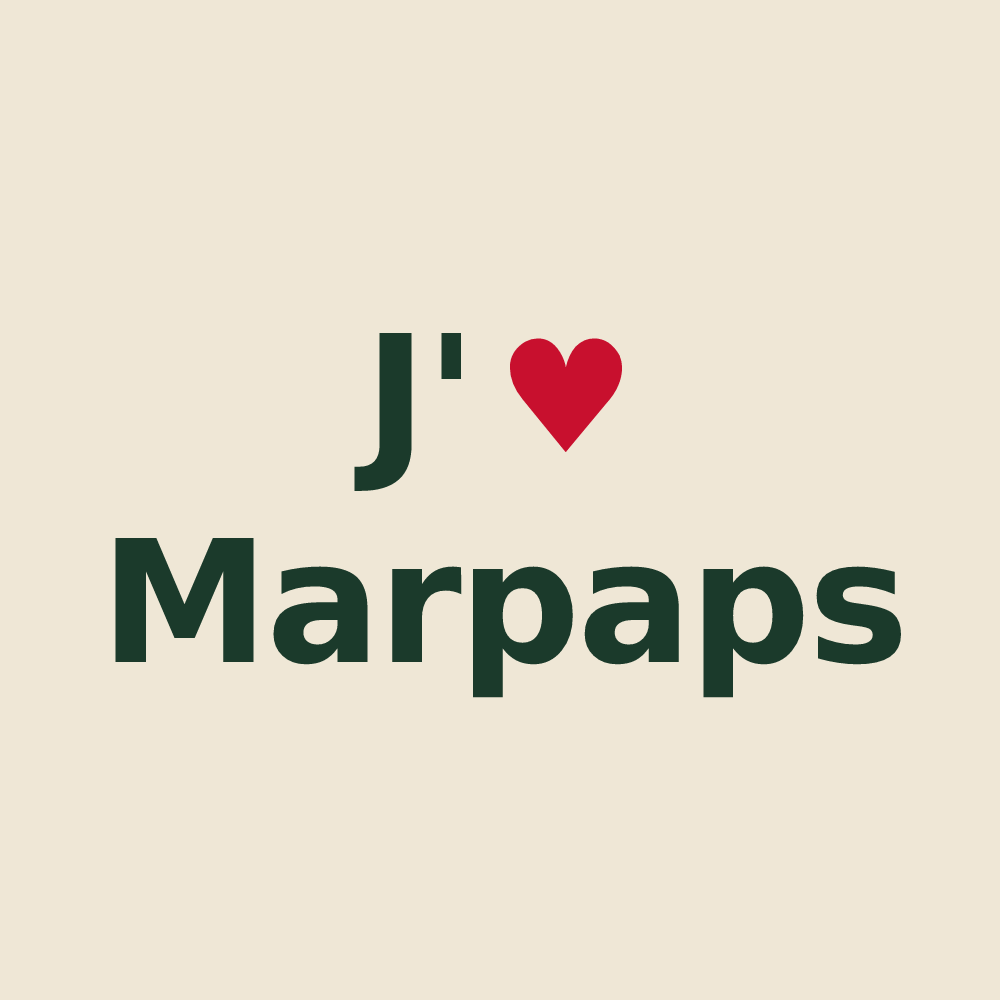 Tote bag personnalisé Marpaps — design J'aime Marpaps