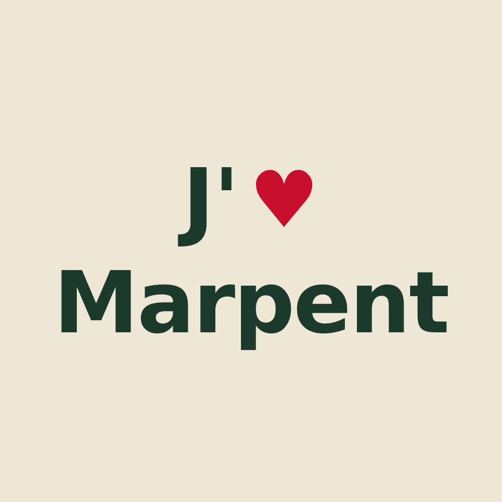 Tote bag personnalisé Marpent — design J'aime Marpent