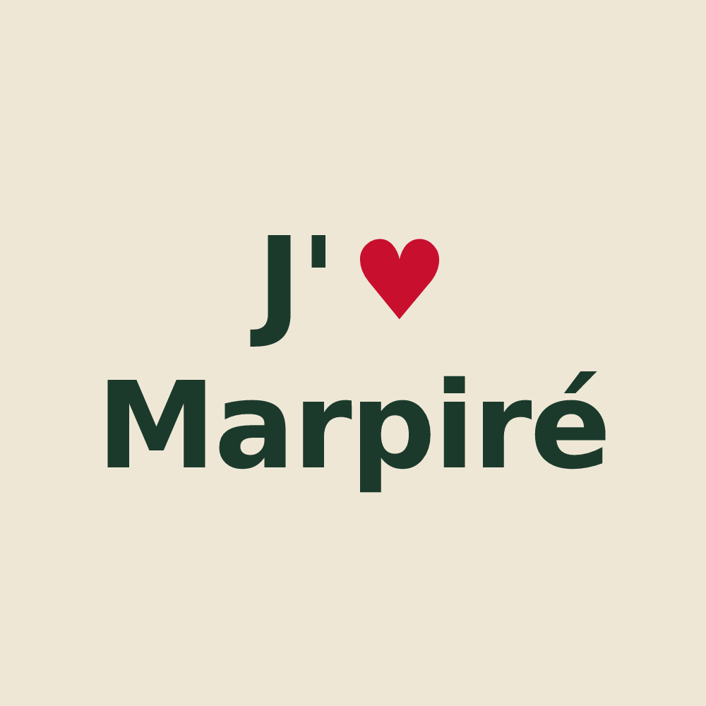 Tote bag personnalisé Marpiré — design J'aime Marpiré