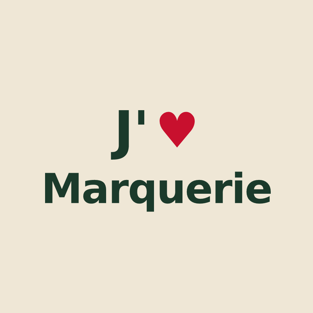 Tote bag personnalisé Marquerie — design J'aime Marquerie