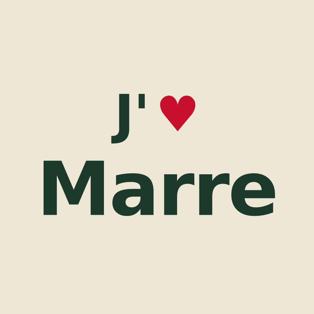 Tote bag personnalisé Marre — design J'aime Marre