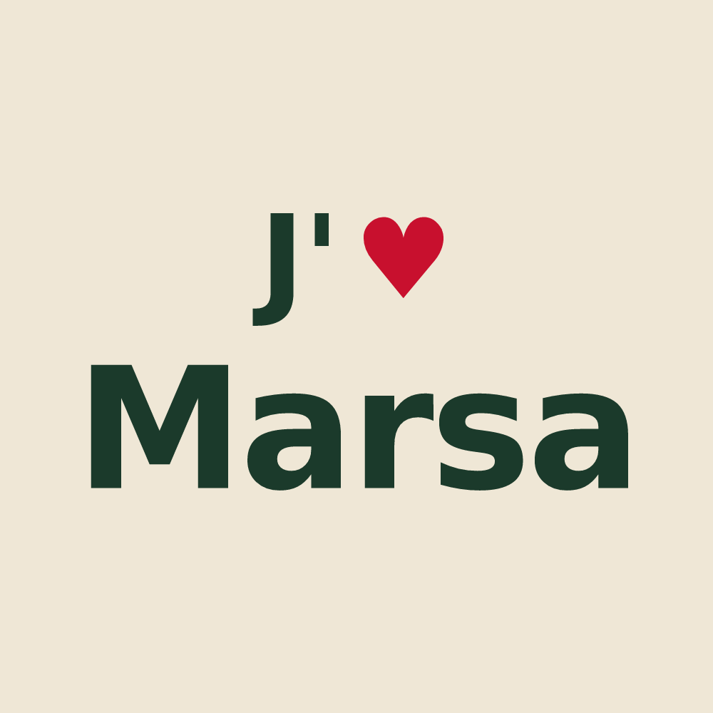Tote bag personnalisé Marsa — design J'aime Marsa