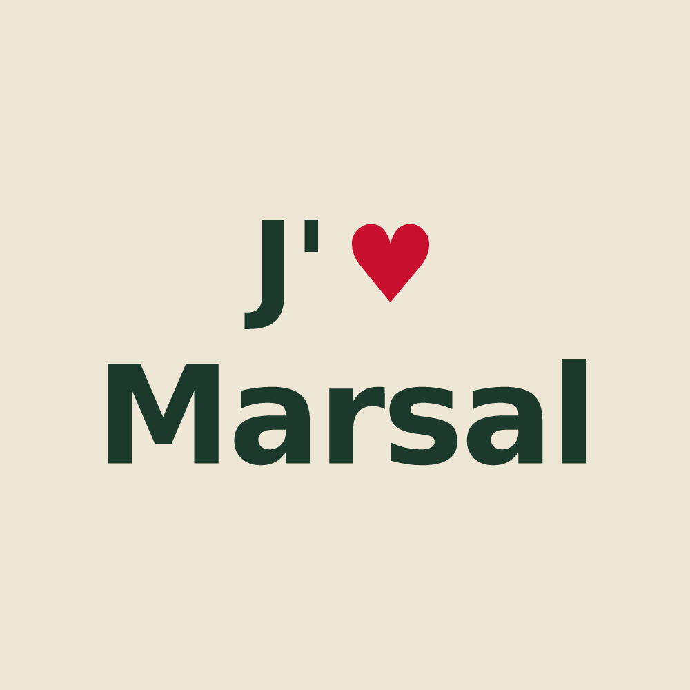 Tote bag personnalisé Marsal — design J'aime Marsal