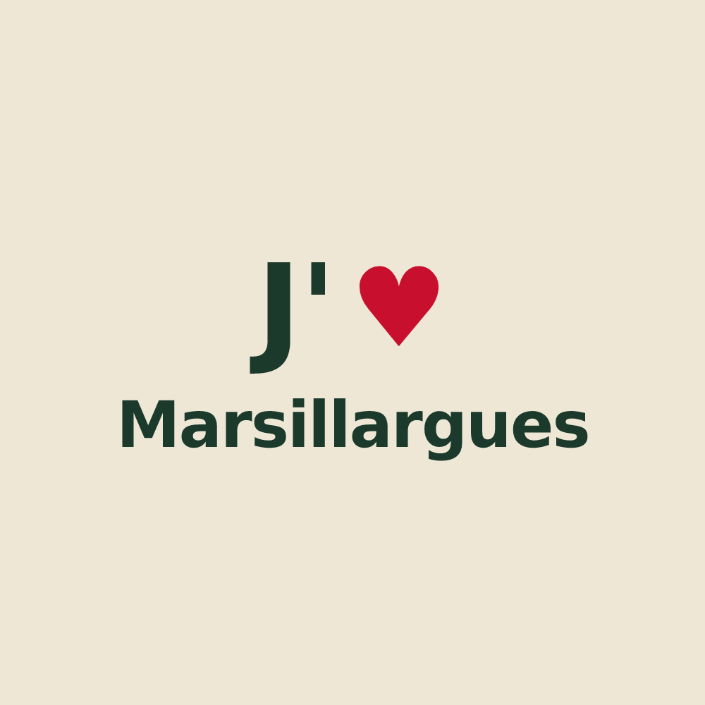 Tote bag personnalisé Marsillargues — design J'aime Marsillargues