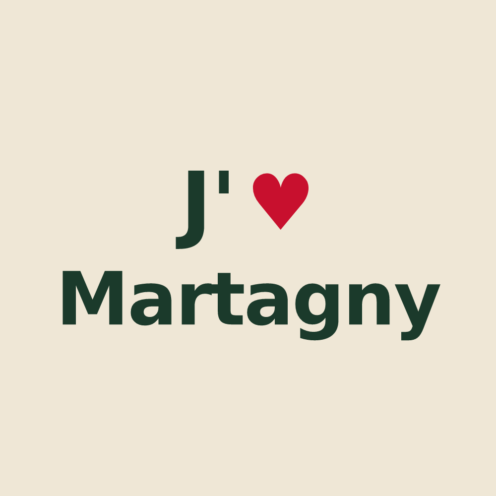 Tote bag personnalisé Martagny — design J'aime Martagny