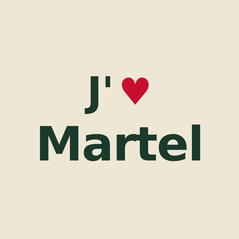 Tote bag personnalisé Martel — design J'aime Martel