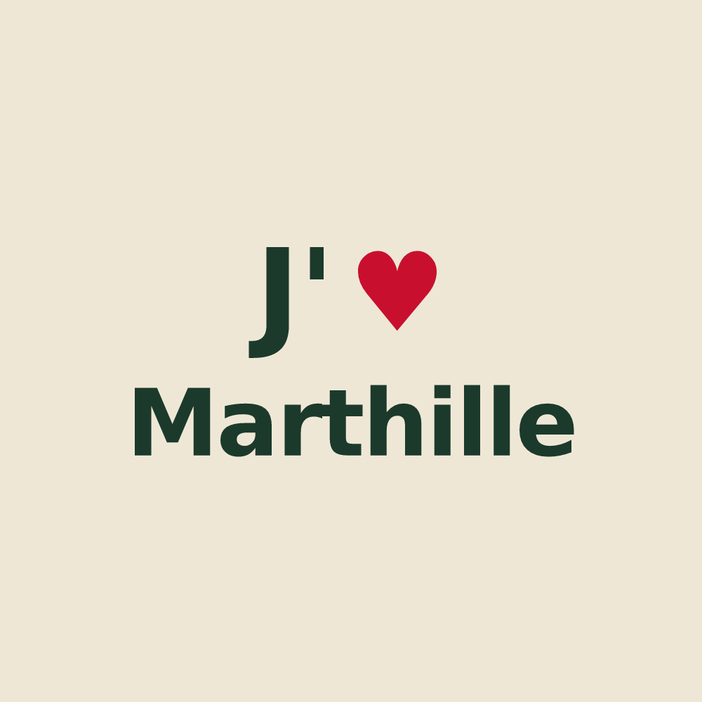 Tote bag personnalisé Marthille — design J'aime Marthille