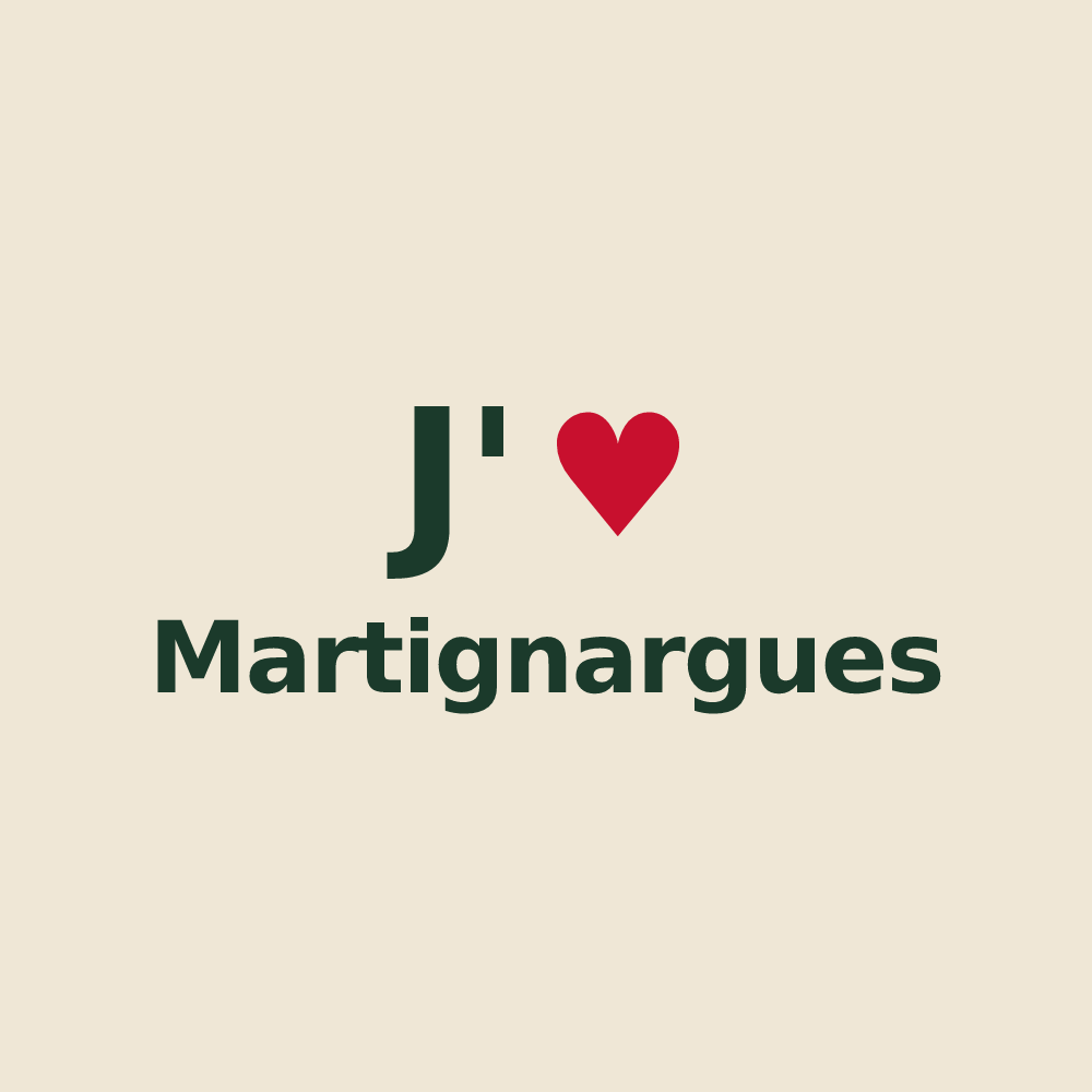 Tote bag personnalisé Martignargues — design J'aime Martignargues