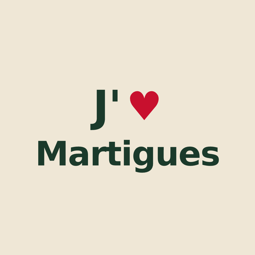 Tote bag personnalisé Martigues — design J'aime Martigues
