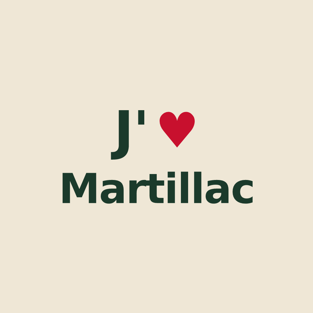 Tote bag personnalisé Martillac — design J'aime Martillac