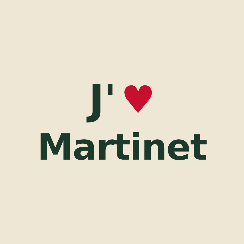 Tote bag personnalisé Martinet — design J'aime Martinet