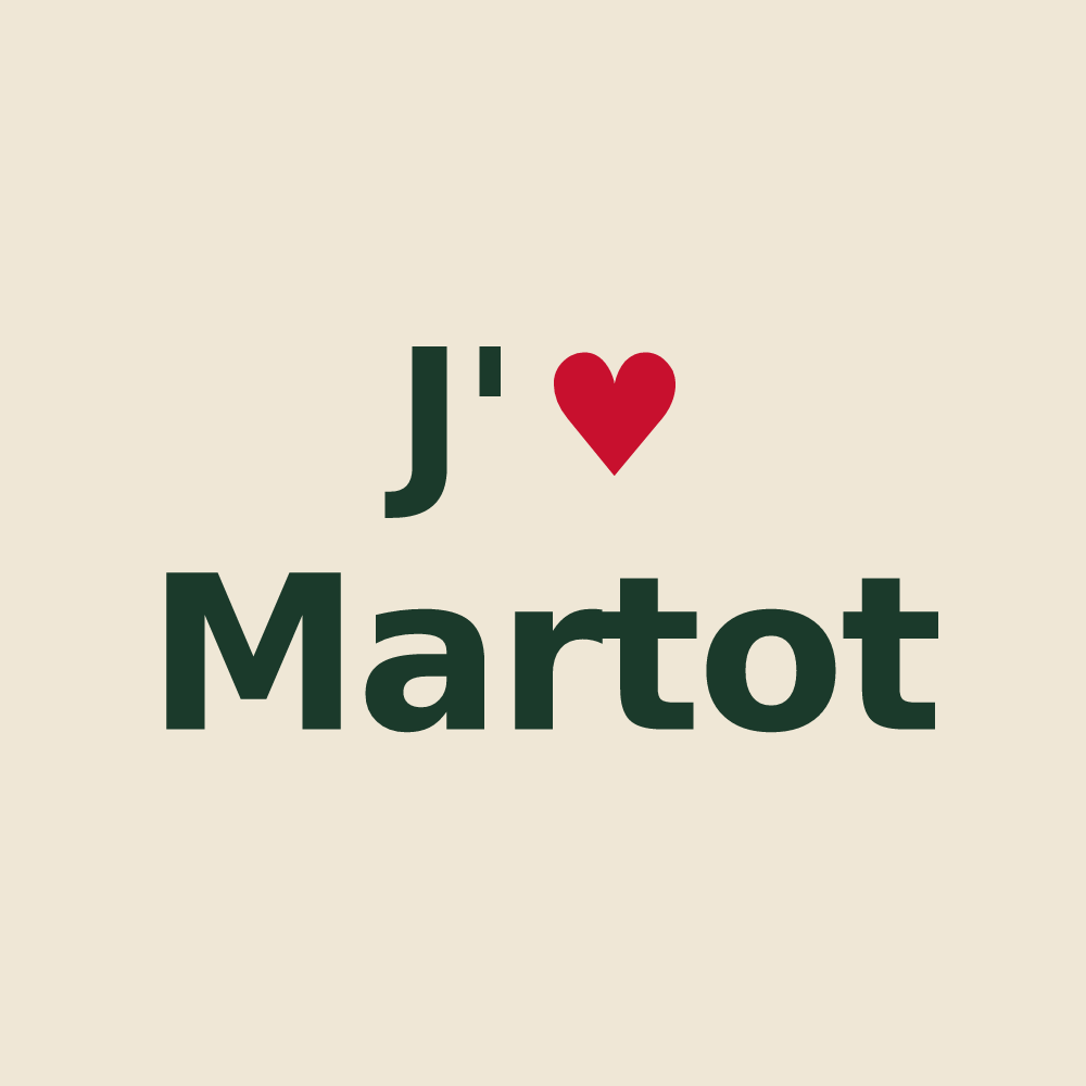 Tote bag personnalisé Martot — design J'aime Martot
