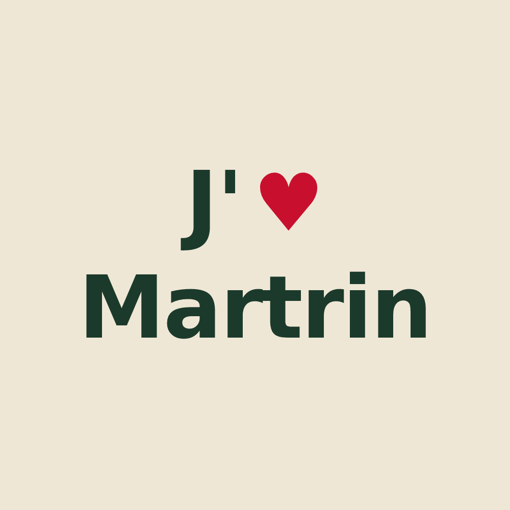Tote bag personnalisé Martrin — design J'aime Martrin