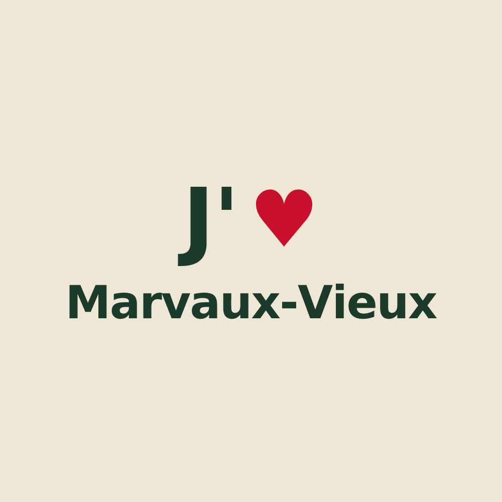 Tote bag personnalisé Marvaux-Vieux — design J'aime Marvaux-Vieux