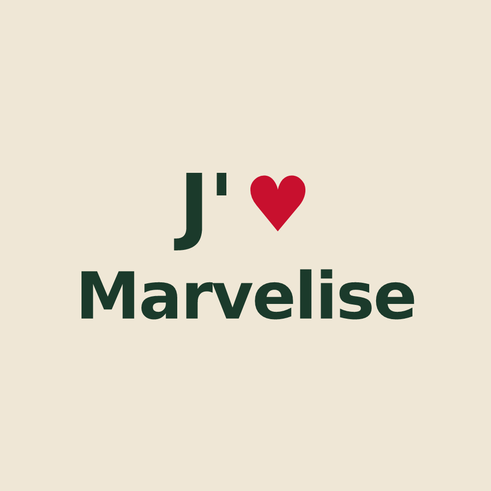 Tote bag personnalisé Marvelise — design J'aime Marvelise