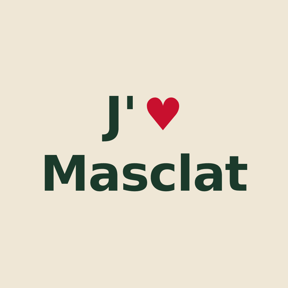 Tote bag personnalisé Masclat — design J'aime Masclat