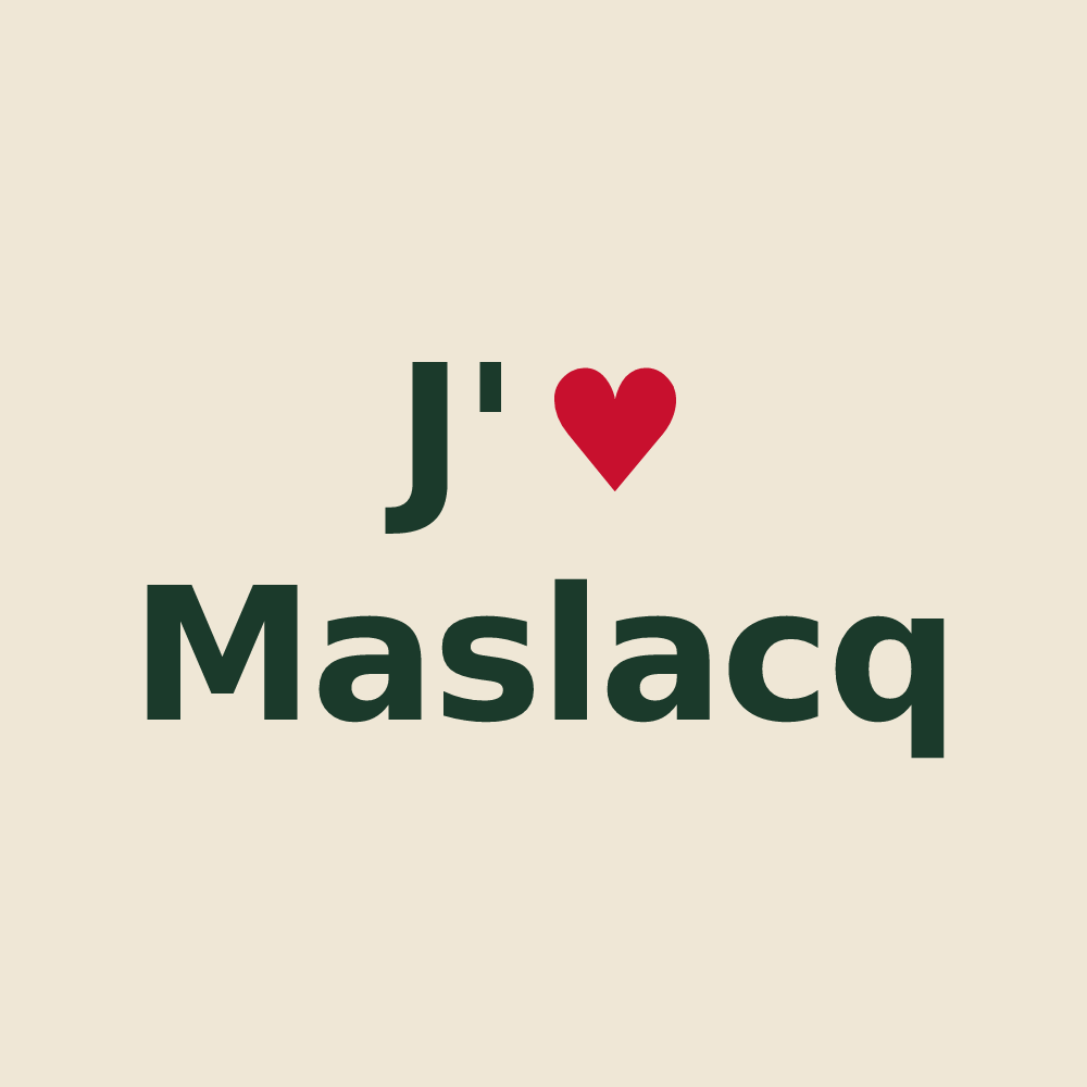 Tote bag personnalisé Maslacq — design J'aime Maslacq