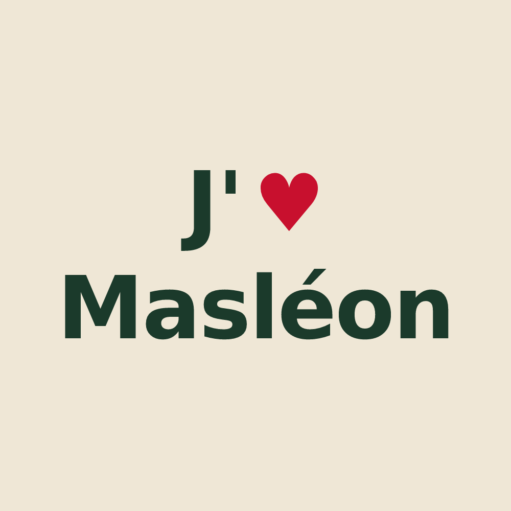 Tote bag personnalisé Masléon — design J'aime Masléon