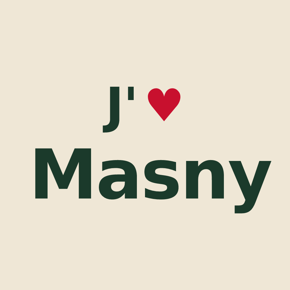 Tote bag personnalisé Masny — design J'aime Masny