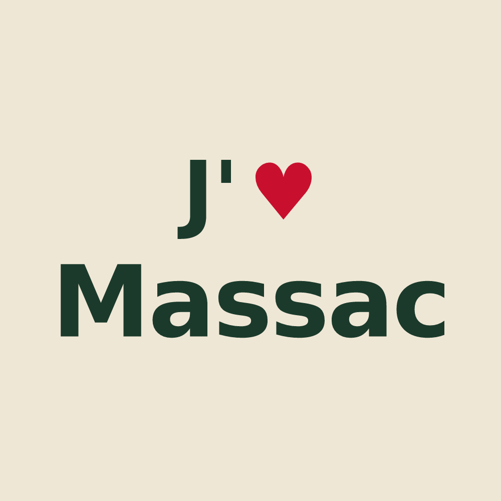 Tote bag personnalisé Massac — design J'aime Massac