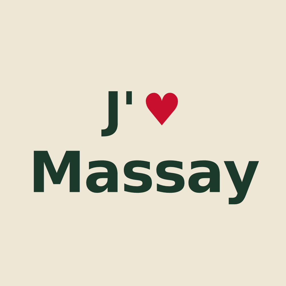 Tote bag personnalisé Massay — design J'aime Massay