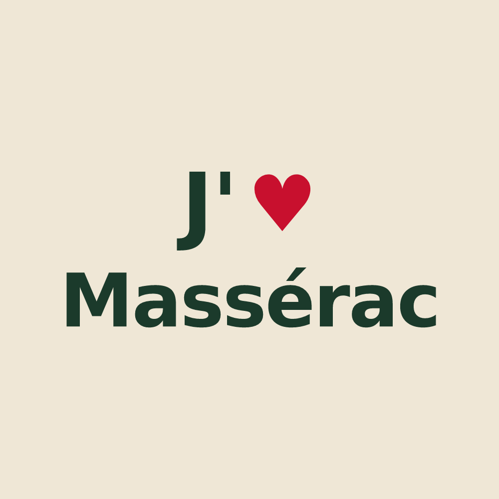 Tote bag personnalisé Massérac — design J'aime Massérac