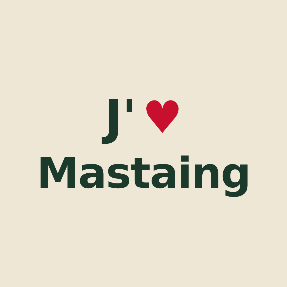 Tote bag personnalisé Mastaing — design J'aime Mastaing
