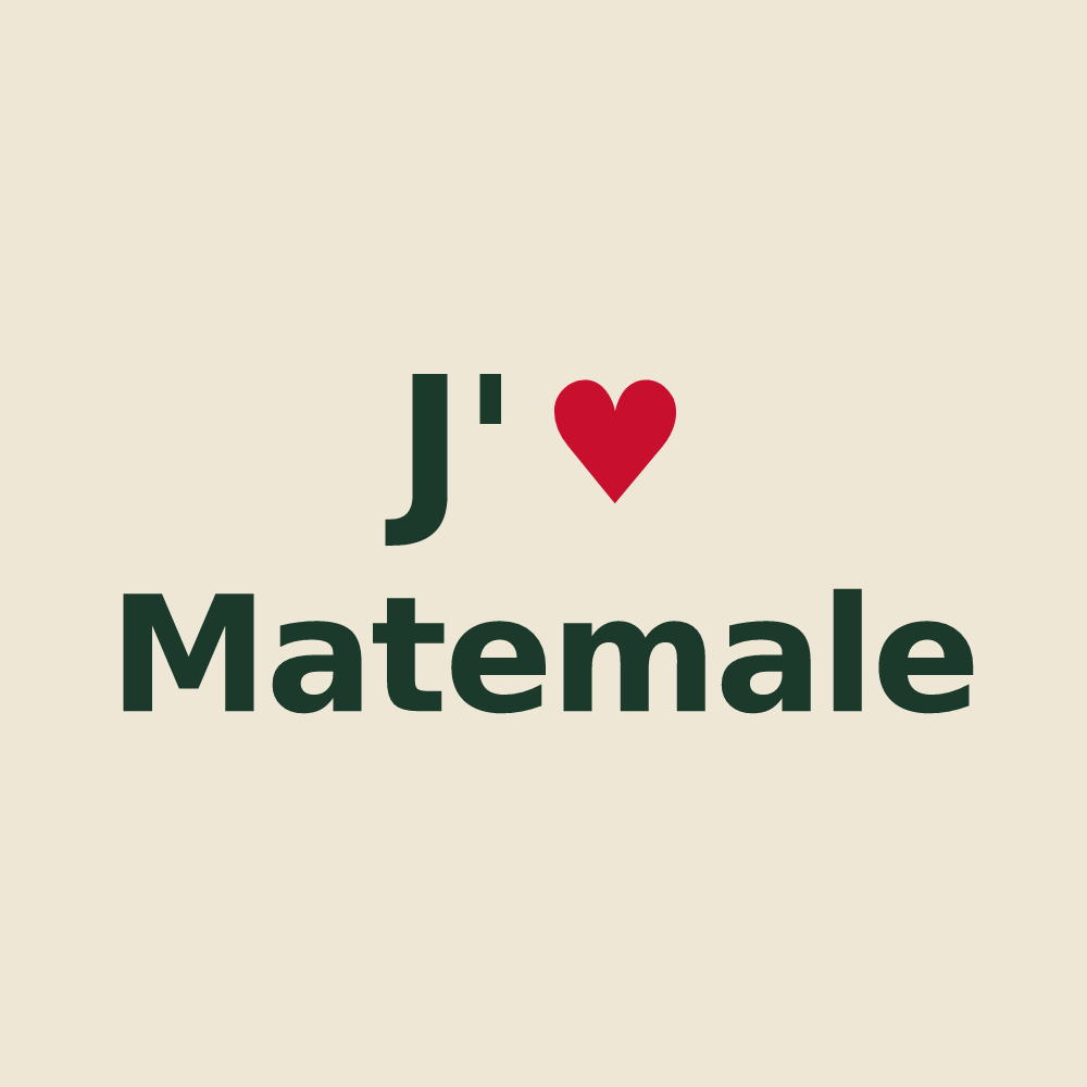 Tote bag personnalisé Matemale — design J'aime Matemale
