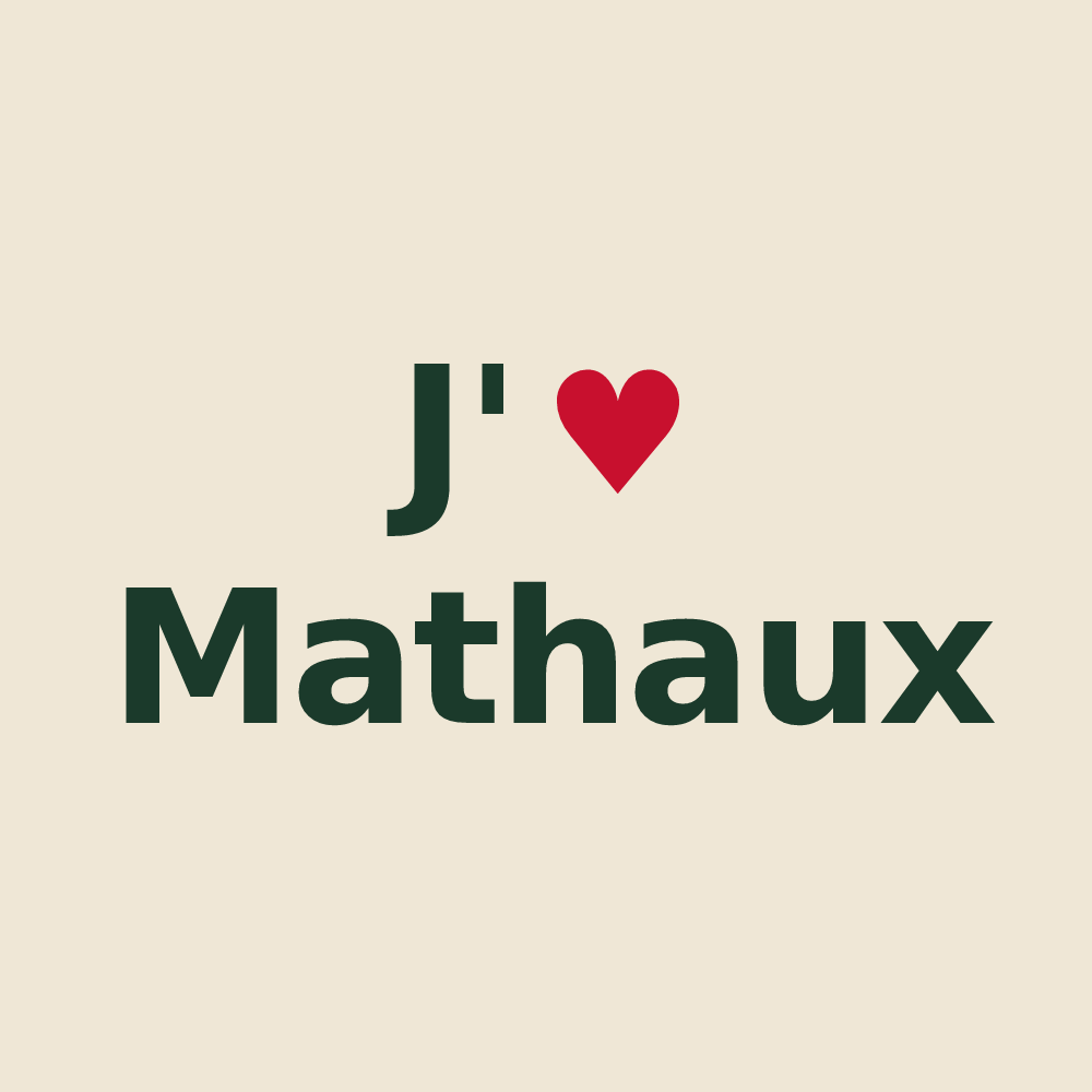 Tote bag personnalisé Mathaux — design J'aime Mathaux