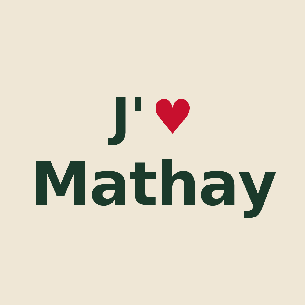 Tote bag personnalisé Mathay — design J'aime Mathay