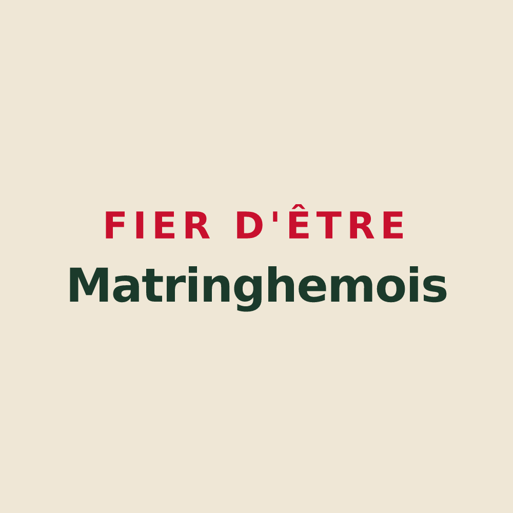 Tote bag « Fier d'être Matringhemois » — design pour Matringhem