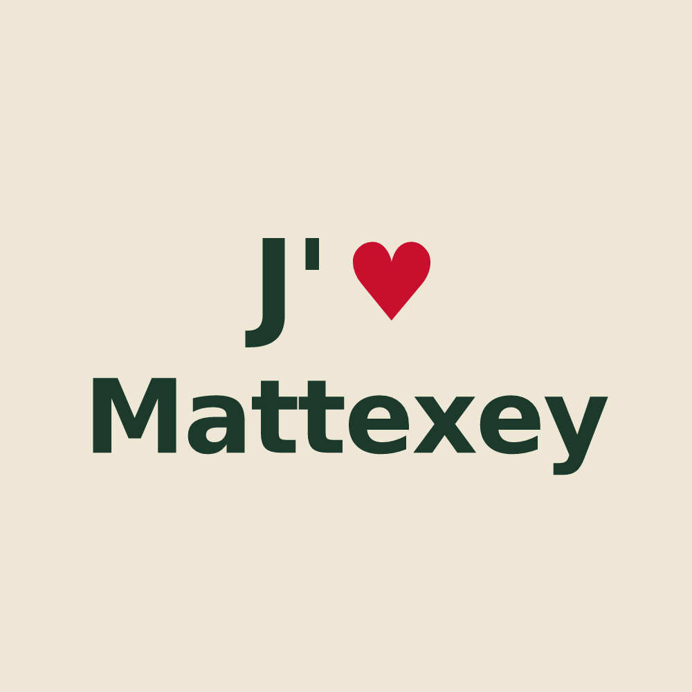 Tote bag personnalisé Mattexey — design J'aime Mattexey