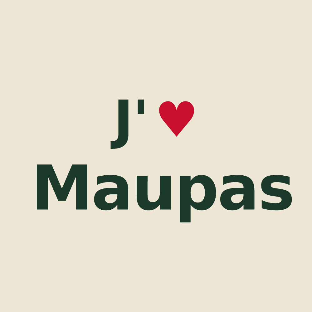 Tote bag personnalisé Maupas — design J'aime Maupas