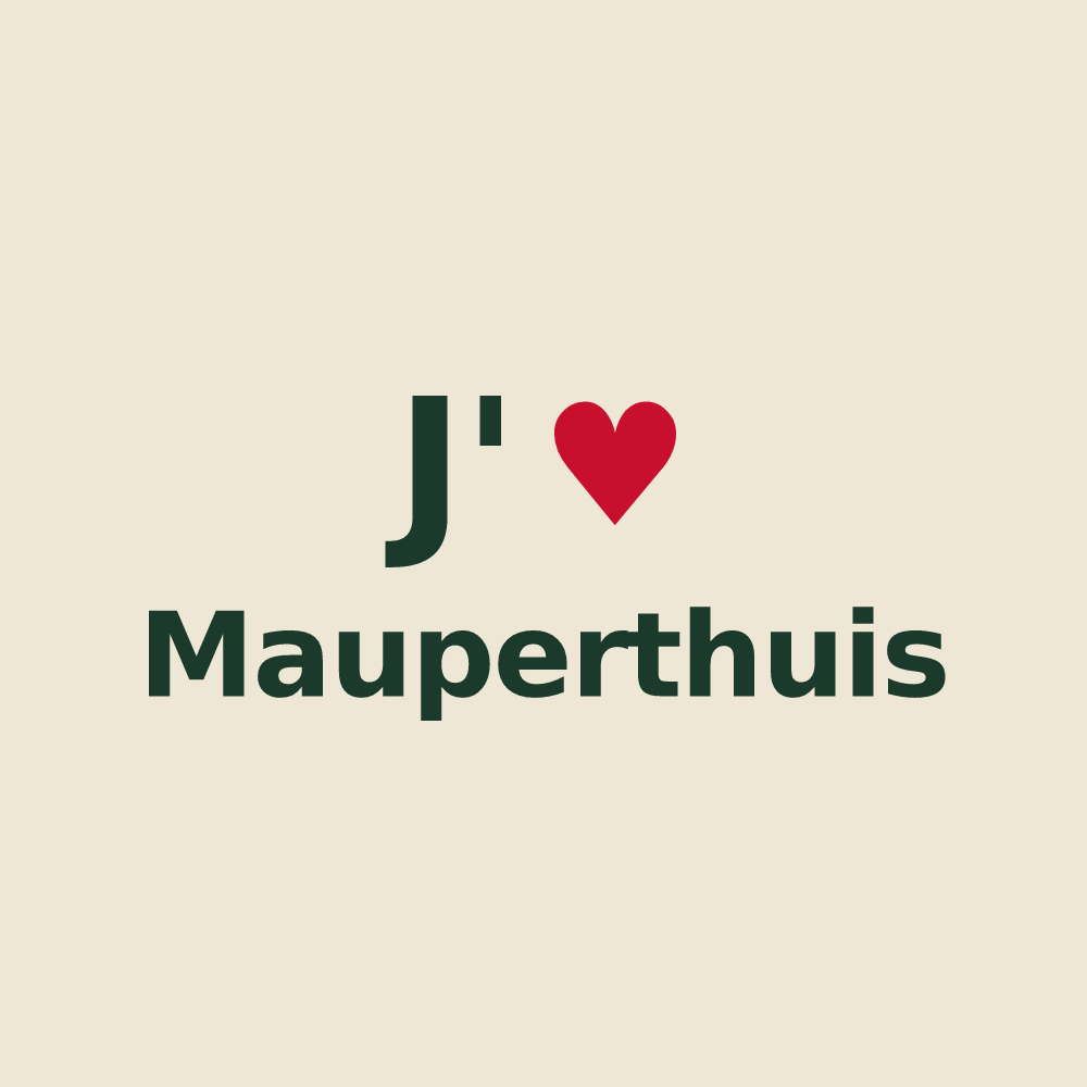 Tote bag personnalisé Mauperthuis — design J'aime Mauperthuis