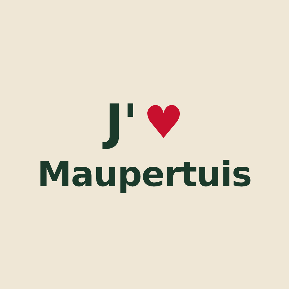 Tote bag personnalisé Maupertuis — design J'aime Maupertuis