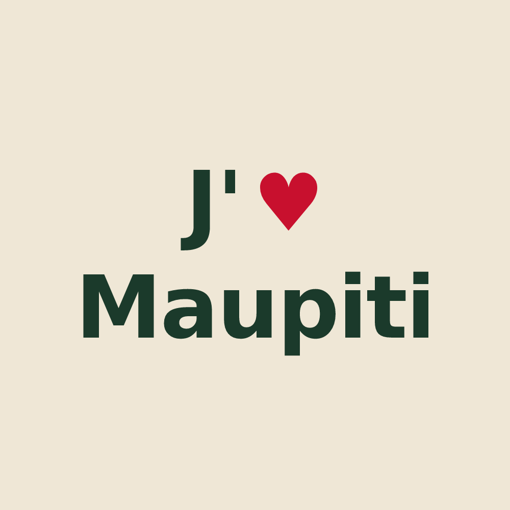 Tote bag personnalisé Maupiti — design J'aime Maupiti