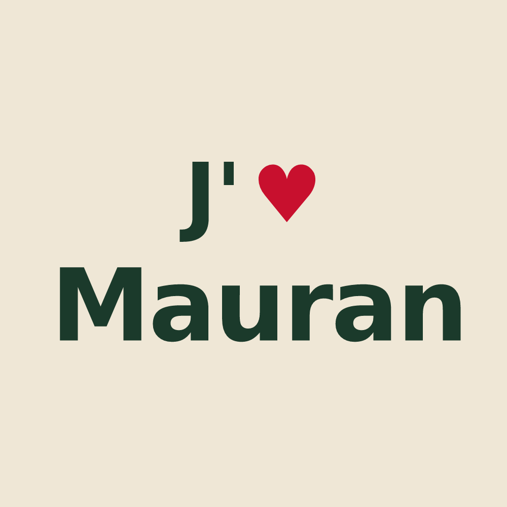 Tote bag personnalisé Mauran — design J'aime Mauran