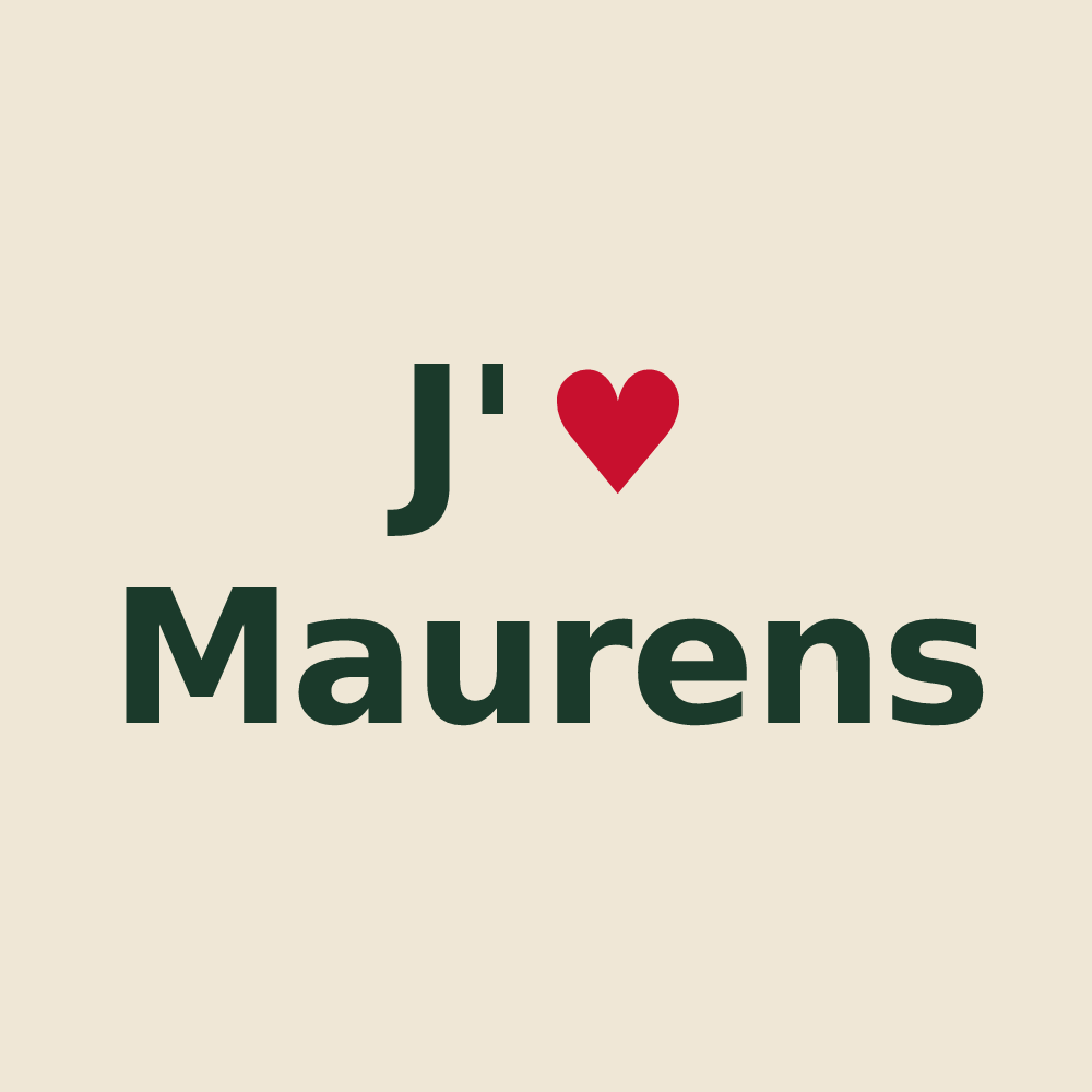 Tote bag personnalisé Maurens — design J'aime Maurens